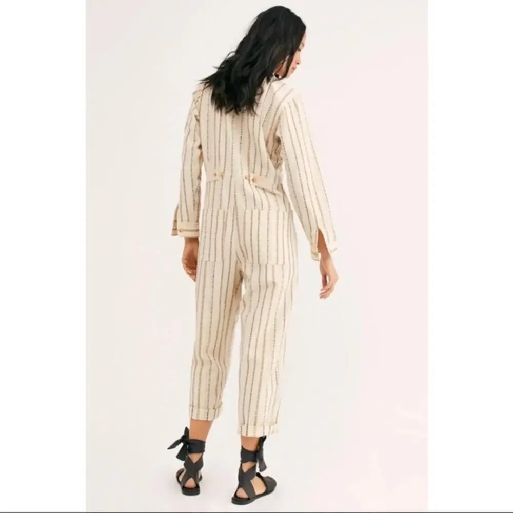 Free People Gia Yarn Dye Coveralls